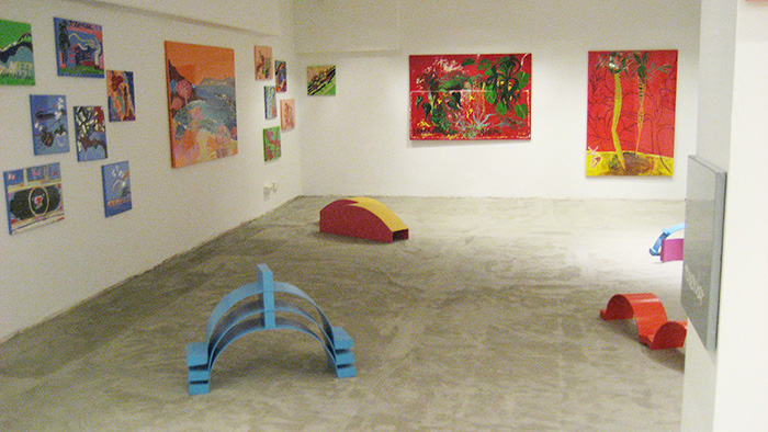 Lackfolienbilder und Skulpturen,Hamburger Hof, Hamburg, 2007